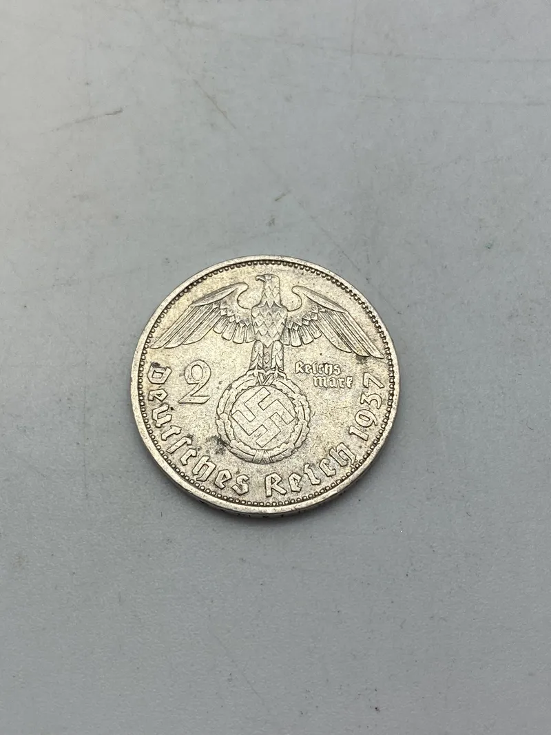 Original 2 Reichmark af sølv