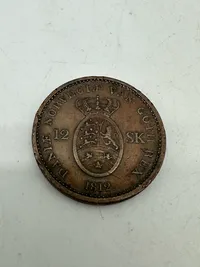 Original 12 skilling - 1812 - bemærk at det er en genbrugt 1771 skilling (sjælden)