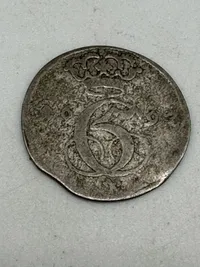 Original 1700 tals sølv skilling - dansk