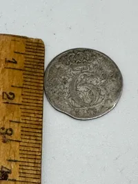 Original 1700 tals sølv skilling - dansk