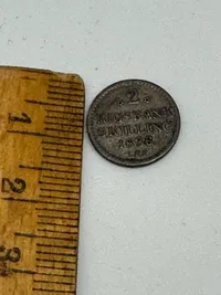 Original 2 skilling af sølv 1836 - dansk