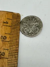 Original 1 skilling sølvmønt - 1765 - dansk