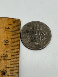 Original 4 skilling 1729 - dansk