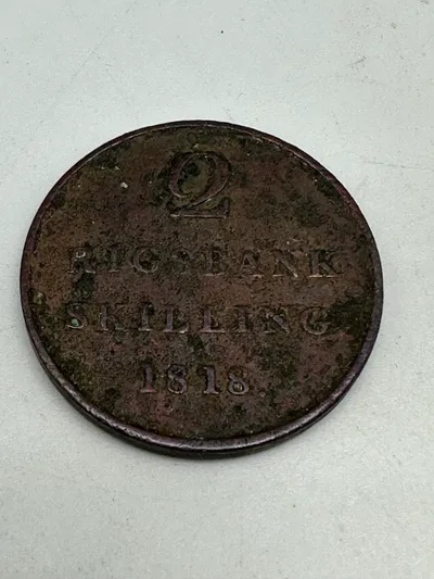 Original 2 skilling 1818 - dansk