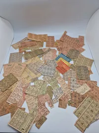Stor samling originale rationeringsmærker