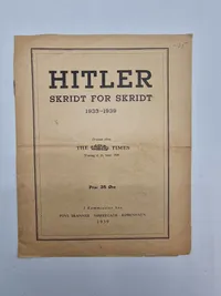 Hitler skridt for skridt - The times 1939