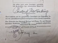 Original tysk raceattest med billede