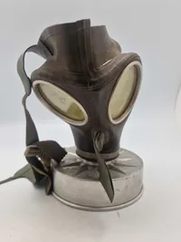 Original tysk civil gasmaske med to filtre