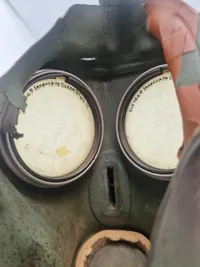 Original tysk civil gasmaske med to filtre