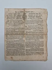 Gammel avis fra 1816