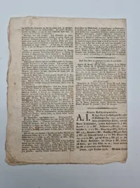 Gammel avis fra 1816