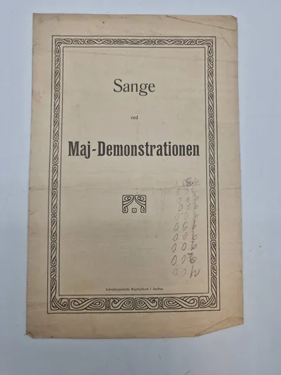 Sange ved maj demonstrationen - originalt hæfte