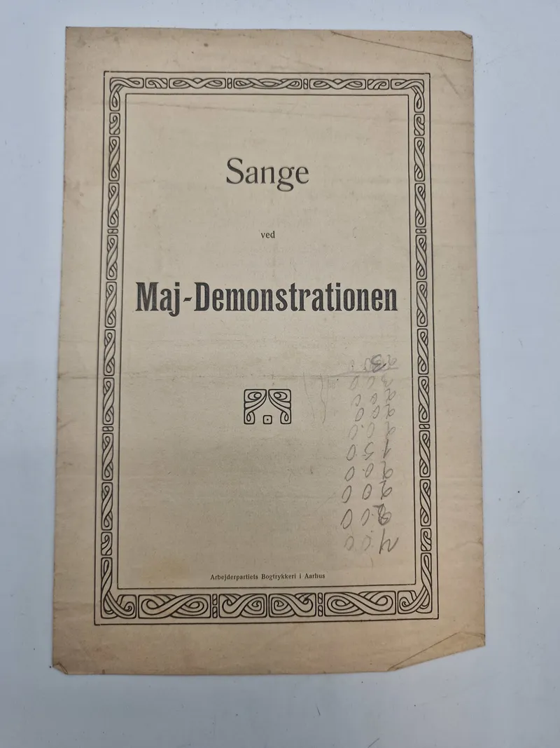 Sange ved maj demonstrationen - originalt hæfte