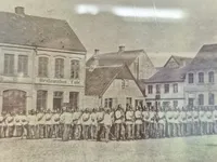 Ekstremt sjældent foto af Tyske Østrigske  i Kolding 1864, sjældent udbudt til salg