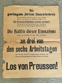 Ekstremt sjælden original Valgplakat fra genforeningen i 1920
