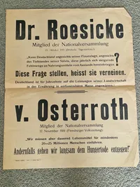 Ekstremt sjælden original Valgplakat fra genforeningen i 1920