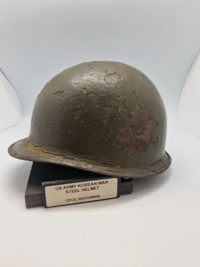 Original amerikansk hjelm - Korea krigen, fra museum
