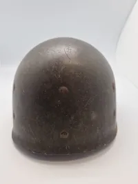 original Amerikansk M1 inderhjelm WW2 med 5 infantry divisions mærke