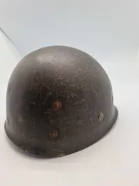 original Amerikansk M1 inderhjelm WW2 med 5 infantry divisions mærke