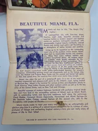 Samling souvenir fotos fra diverse steder i Amerika fra 40-erne