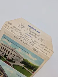 Samling souvenir fotos fra diverse steder i Amerika fra 40-erne