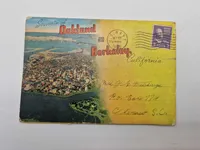 Samling souvenir fotos fra diverse steder i Amerika fra 40-erne