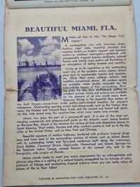 Samling souvenir fotos fra diverse steder i Amerika fra 40-erne