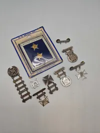 Lot originale amerikanske badges - flere af sterlingsølv