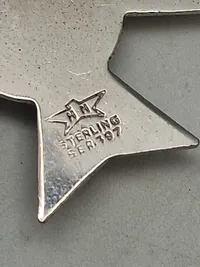Lot originale amerikanske badges - flere af sterlingsølv