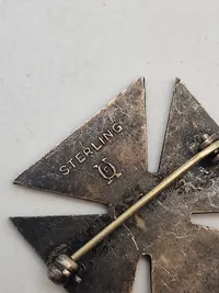 Lot originale amerikanske badges - flere af sterlingsølv