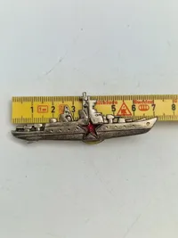 Soviet golden ship commander badge naval fleet