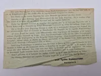 Originalt tysk nedkastet Oprop fra 9.april 1940