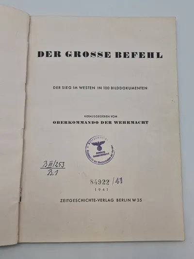 Original Tysk WW2 bog