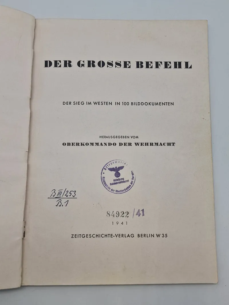 Original Tysk WW2 bog