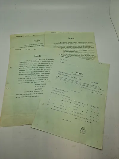 Samling originale notitser fra Rigspolitiet (ww2)
