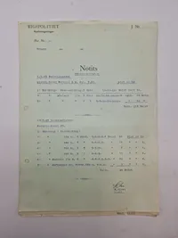 Samling originale notitser fra Rigspolitiet (ww2)