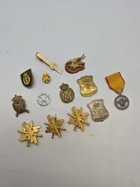 Lot diverse danske regimentsmærker mm.