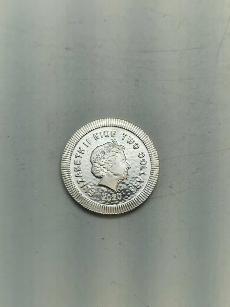 One ounce fine silver mønt (2 dollar)