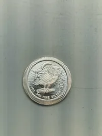 One ounce fine silver mønt (2 dollar)