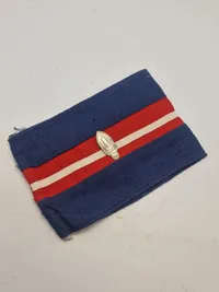 Originalt armbind fra modstandsbevægelsen - anvendt i Vordingborg