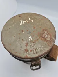 Komplet danske model 1938 gasmaske - anvendt bl.a. 9.april 1940
