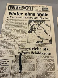 Originale tyske flyvesedler - WWII