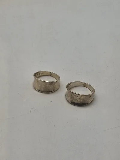 2 stk fingerringe af sølv