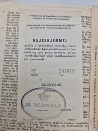 Originalt lot på dansk soldater med Guldnål 1 regiment