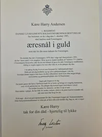 Originalt lot på dansk soldater med Guldnål 1 regiment