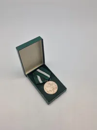 Original dansk politi medalje, sterlingsølv, i æske