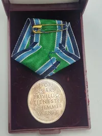 Originalt HJV 25 års anciennitetstegn  - sølv