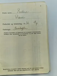 Original soldaterbog, m/23 mærke mm.