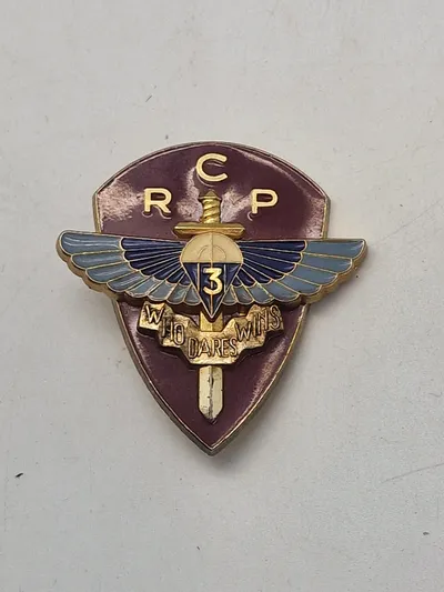 Originalt fransk 3rd Parachute Chasseur Regiment badge