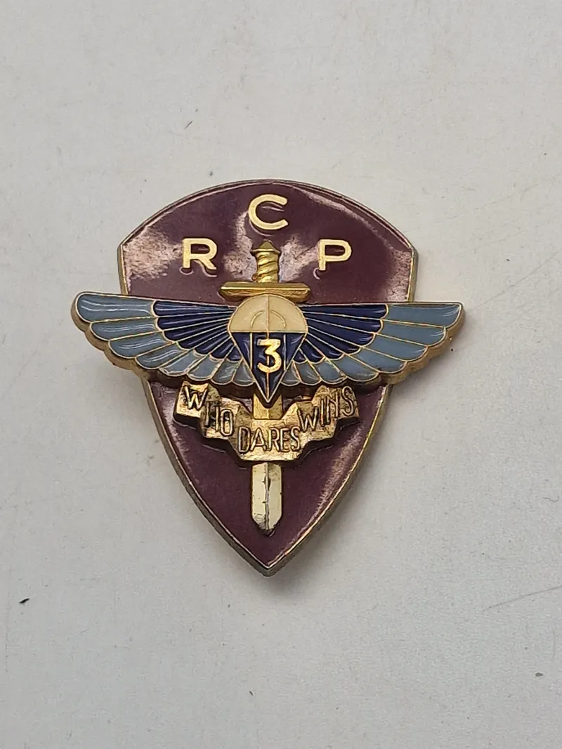 Originalt fransk 3rd Parachute Chasseur Regiment badge